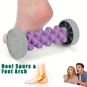 Plantar Fasciitis Relief Silicone Foot Massage Roller, Deep Tissue Trigger Point Massage Tool for Arch Pain, Heel Spurs & Foot Pain, Portable Reflexology Relaxation Device for Home & Office Use