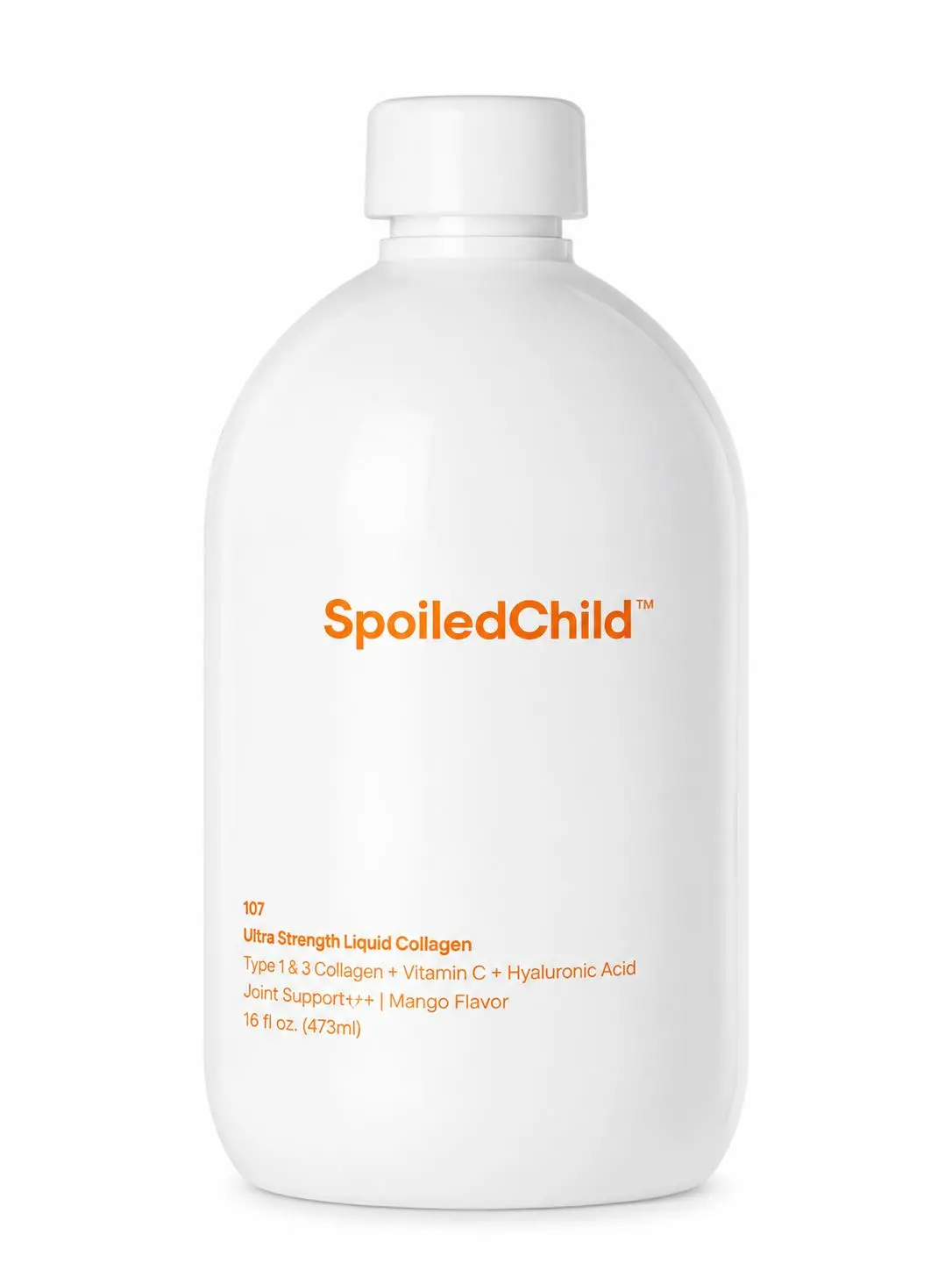 SpoiledChild Collagen Peptides + Vitamin C + Hyaluronic Acid Liquid Collagen Mango Flavor 400 ml (13.5 Fl oz) Healthcare Edible