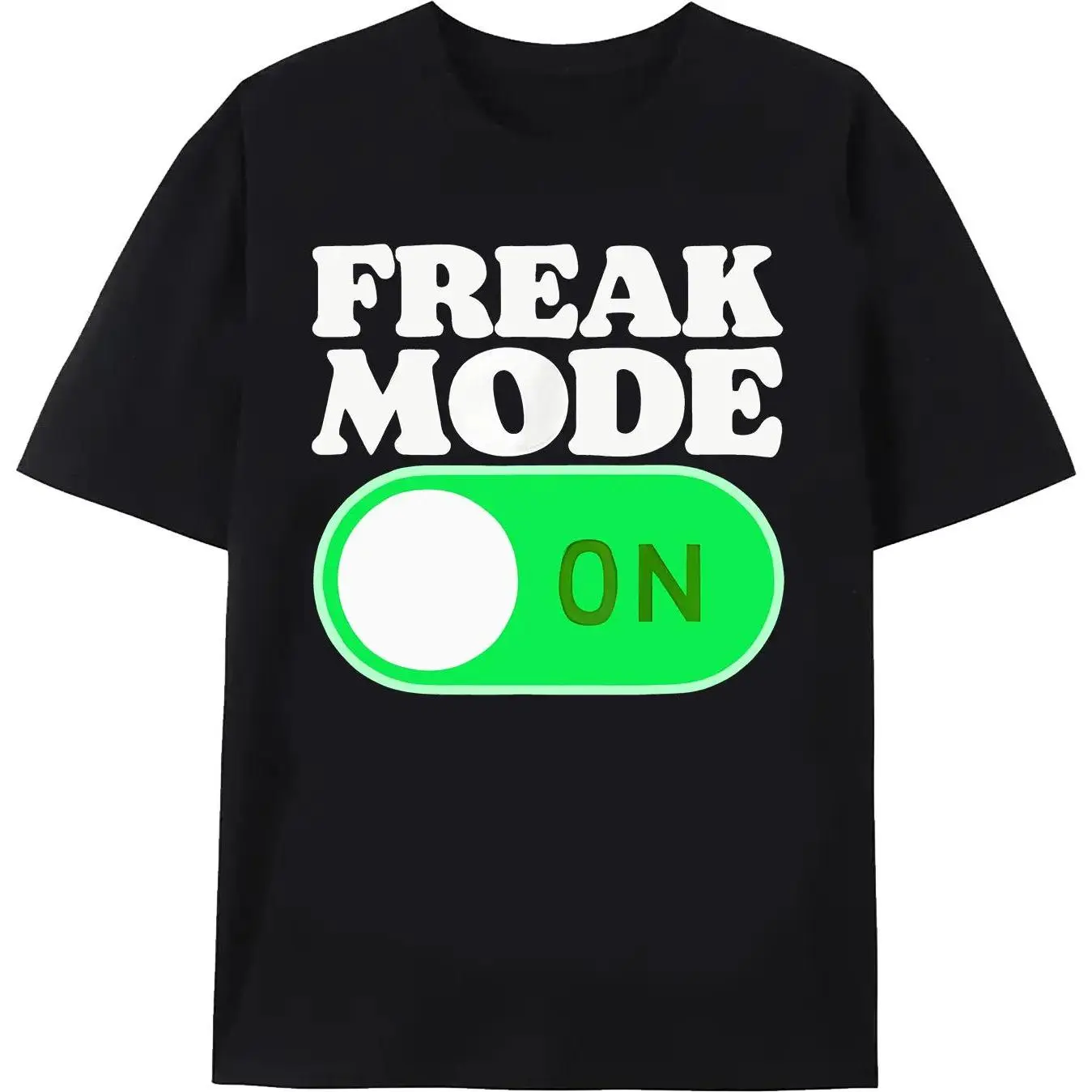 Men's 'Freak Mode On' Funny Graphic T-Shirt, Soft 100% Cotton Casual Streetwear Top with Short Sleeves for Fitness & Daily Wear, Tshirt, Shortsleeve, Simple, Elasticity, Round Neck, Basic, All Seasons, Athletic, Menswear, Casual Fit