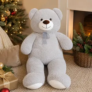 CHUBBYJOY Giant Teddy Bear Plush, 43Inch Large Stuffed Bear with Bow Tie, Soft Hugging Bear Pillow for Bedroom Sofa Decor, Cute Girly Gifts, Ideal Birthday Valentine Xmas Present,  Summer Vibe Item