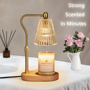 Flame-Free Electric Candle Warmer with Timer and Dimming Function, Height Adjustable to 12 Inches, Suitable for 3-6 Inch Candles.Includes Two 50-Watt Bulbs, Designed for Scented Jar Candles, Ideal for Home Decor and Christmas Gifts.(Candles Not Included)