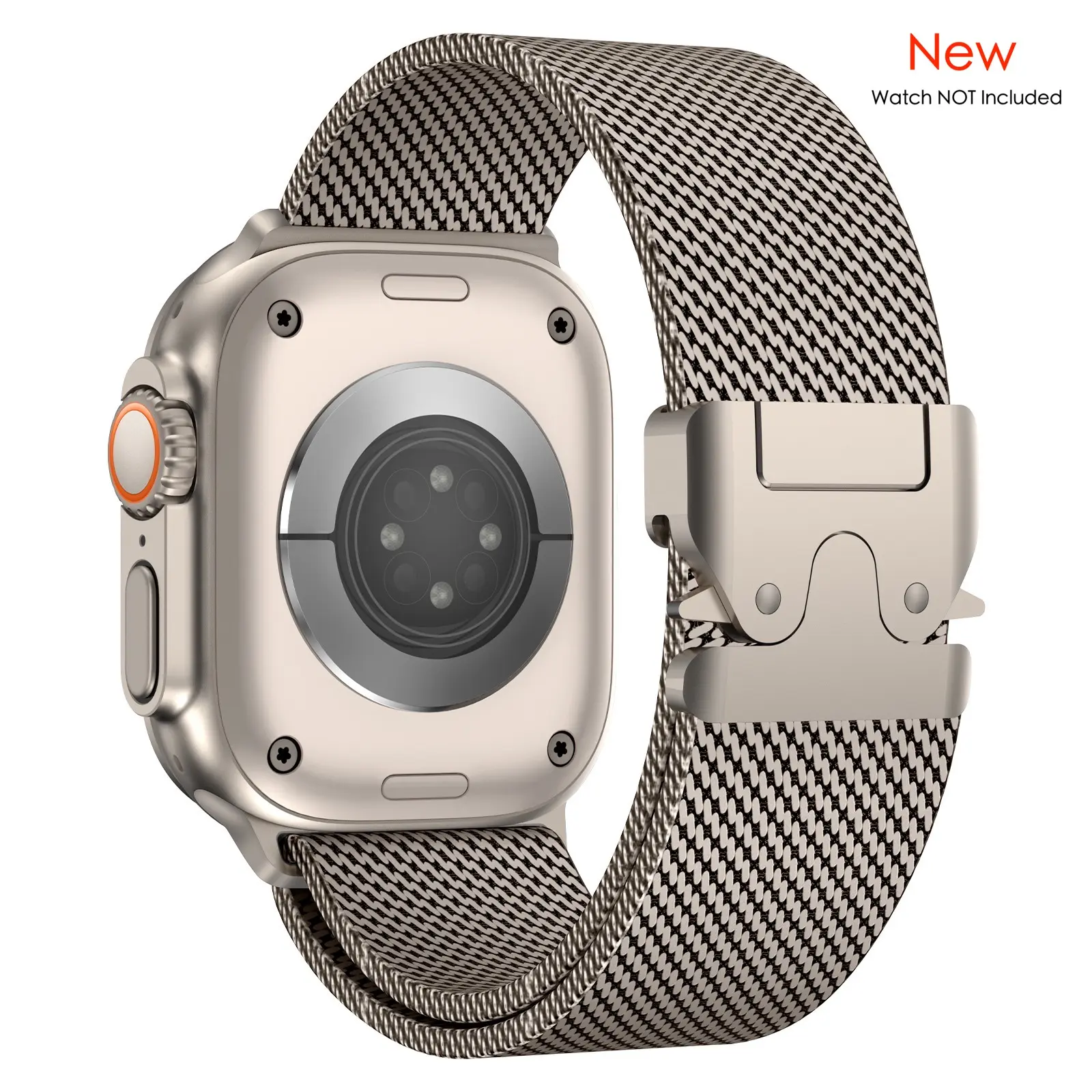 Newly Upgraded Stainless Steel Milanese Mesh Smartwatch Strap, Adjustable for 49mm Ultra 1-3, 44mm/45mm/46mm Series 11-3 & SE 1-3, Secure Parachute-Style Buckle, 2-Year Durability, Stylish Men's Accessories, Wearable Gift Choice