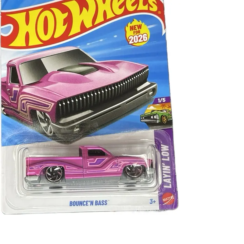 Hot Wheels Bouncing Bass Diecast Toy Car, Pink, Collectible Decor Item