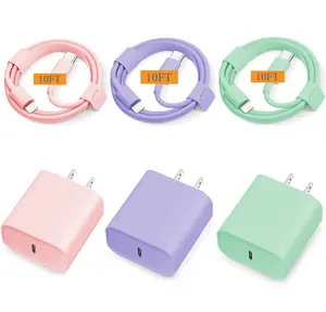 JOZASHON [MFi Certified] 20W Type C Fast Charging Block with 10FT USB C to Lightning Cable Compatible for iPhone 14/13/12/11 Pro Max/Xs Max/XR/X,iPad Purple for Electronic Smartphone and Cellphone