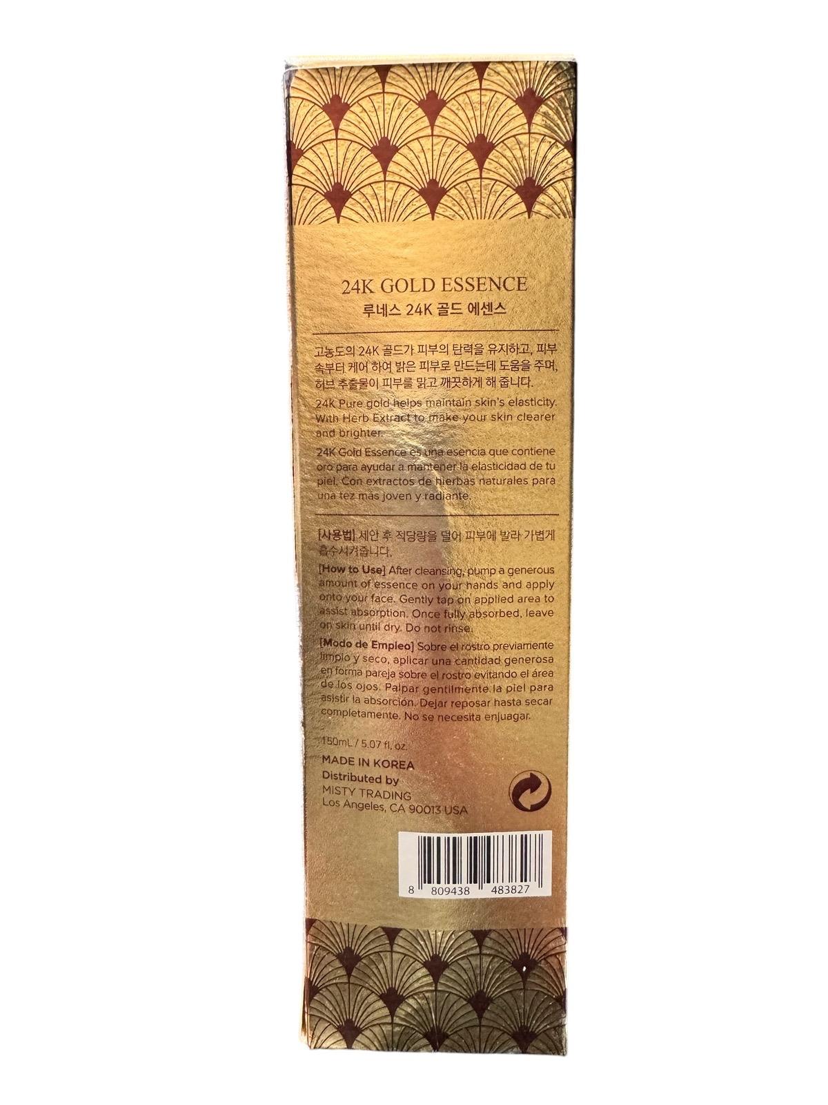 24K Gold Essence Herb Extract LUNES Serum 150mL/ 13.06 oz  Made in Korea- Skincare