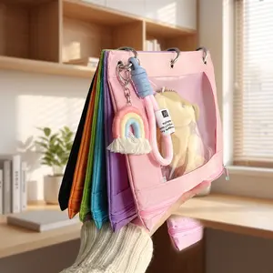 6-Color Oxford Cloth 3-Ring Zipper Binder Storage Bag, Multifunctional Document Organizer with Accessories and Strap, Perfect for Bills and Miscellaneous Items-MM1