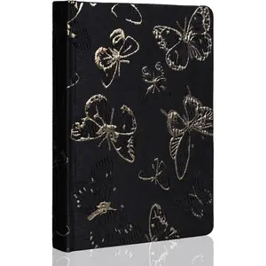 A5 Embroidered Fabric Journal for Women Men, College Ruled Journals for Writing, Butterfly Hardcover Notebooks for Work Business  School
