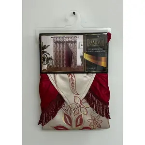 Ramona Jacquard Window Panel With Attached Valance & Backing Home Decoration Curtain Interior Decoration Accessories