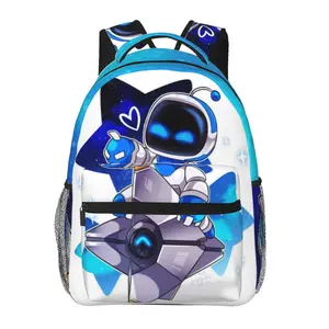 Cartoon Astro Bot Backpack Large Capacity Lightweight astrobot College Shoulder Bag astro bot toy Laptop Backpack for Men Women School Bookbag , Perfect Gift for Sister, Best Friend & Family