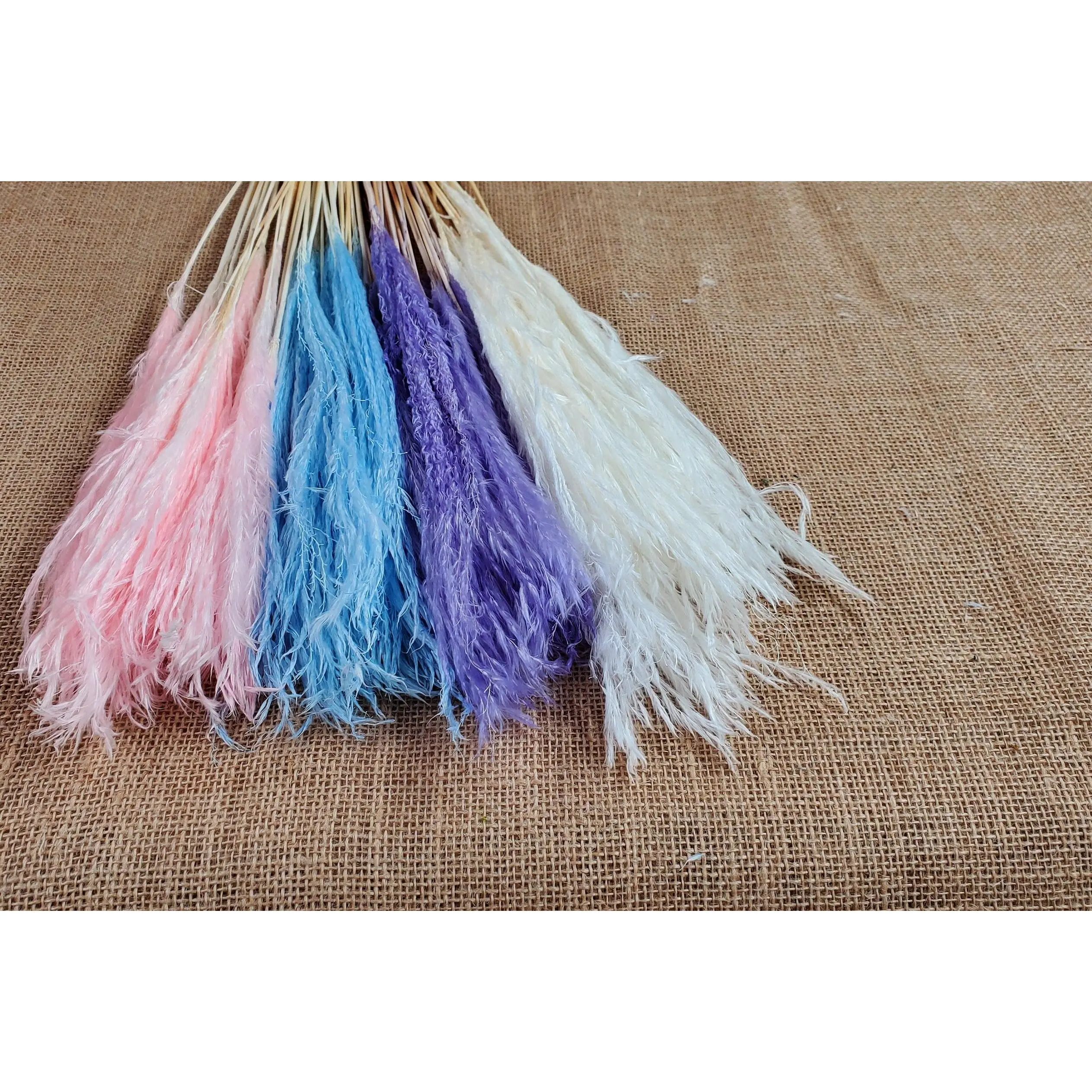 20 stems White pink purple sky blue Pampas Grass 20" | Neutral Pampas Grass | Dried Flowers For Interior Decor | Wedding Floral Decorations
