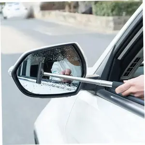 Car Side Mirror Squeegee, Retractable Car Rearview Mirror Wiper, Mini Squeegee for Rainy Foggy Weather, Universal Car Accessories