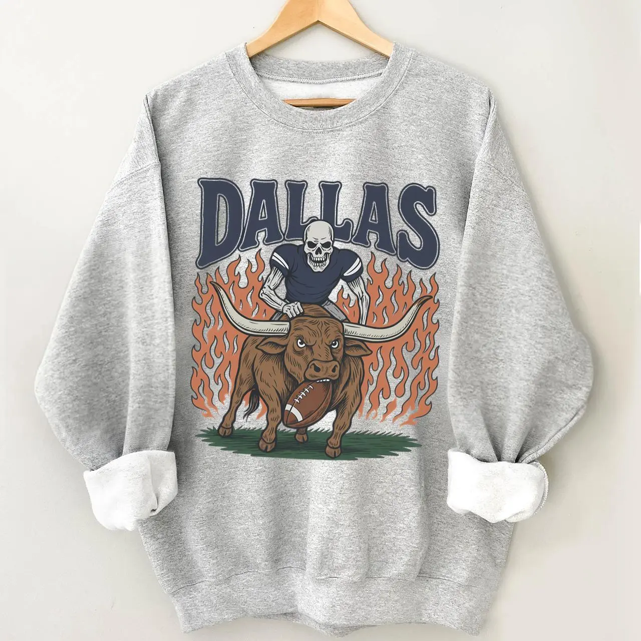 Vintage Dallas Football Sweatshirt, Retro Old School Football Fan Apparel, Sunday Game Day Sweatshirt, Unisex Gifts For Football Fan