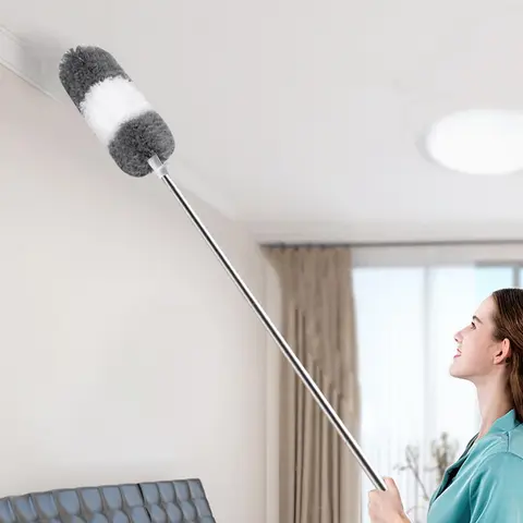Retractable Duster, Extendable Duster, Ceiling Fan Duster, Microfiber Ceiling Duster, Long Handle Cleaning Tool, Household Cleaning Tool, Cleaning Supply for Ceiling, Wall, Furniture, Home Care Supplies, Dusters For Cleaning, House Cleaning Tools