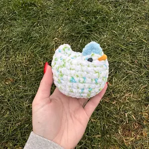 Handmade Crochet Floral Blossom Chicken