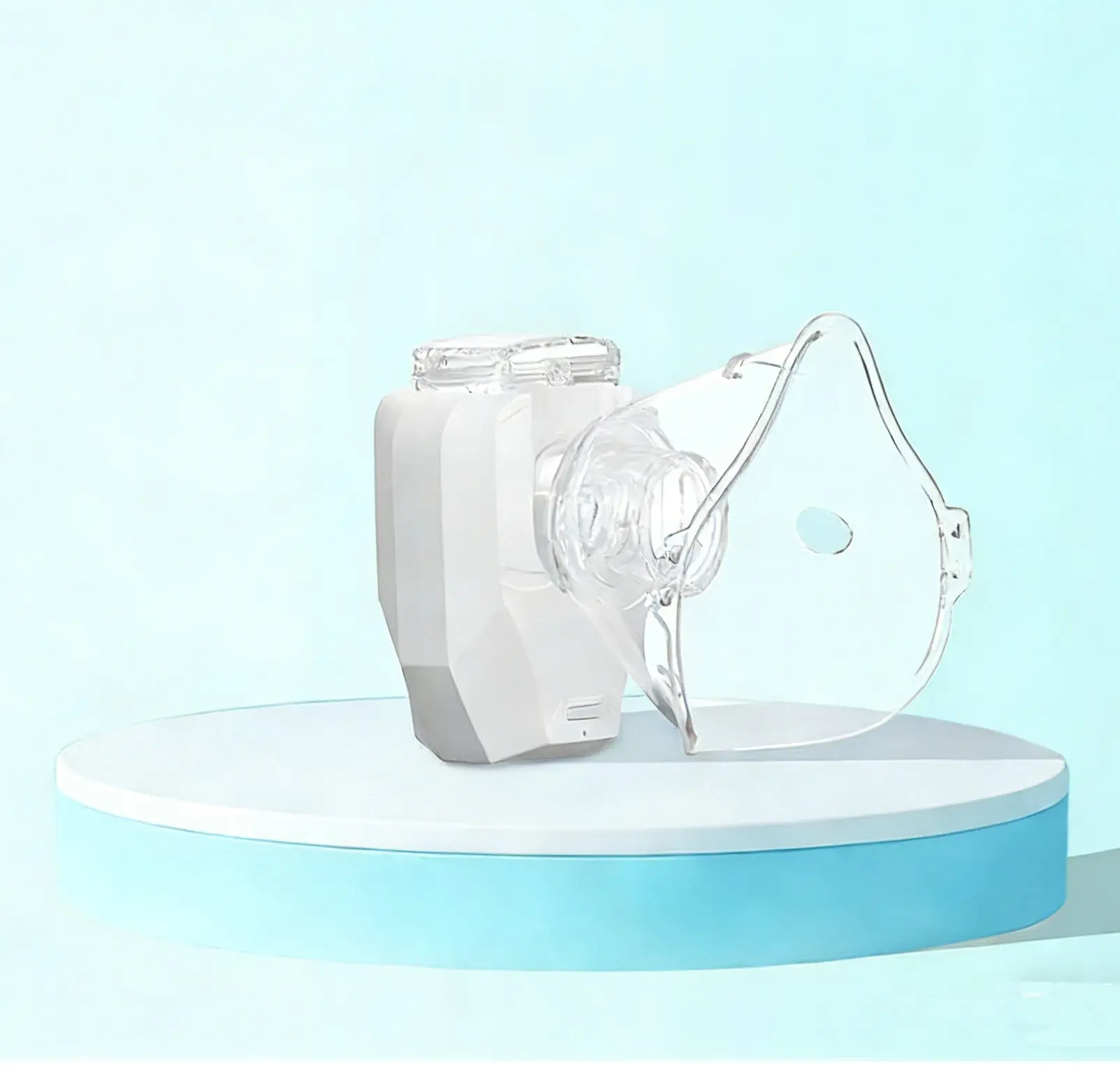1Pcs Portable  with 400mA LithiumBattery for Adults & Kids Adjustable NebulizationRate Mesh Mask for Breathing Problems & FacialHydration No Battery Installation Needed