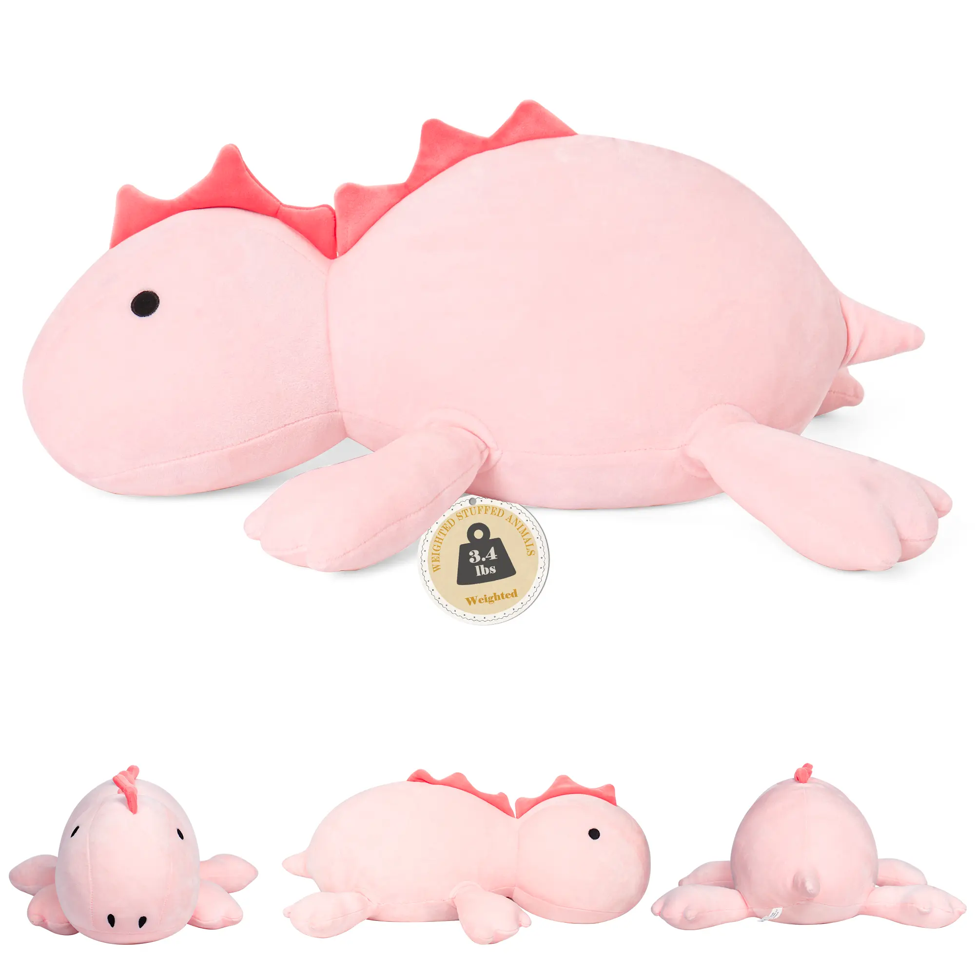 22" 3.5 lbs Weighted Dino Stuffed Toys, Cute Animals Plushie Dolls Pillow Gifts for Kids Adults