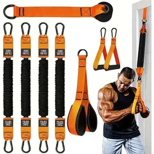 Heavy Duty Latex Resistance Training Equipment, Fitness Equipment, Adjustable Resistance, Weight Loading Capacity 225 lbs, Suitable for Deltoid Push, Face Pull, Bicep Curl and Training Arms, Back, Abs and Shoulders Toning - Home and Gym Workouts