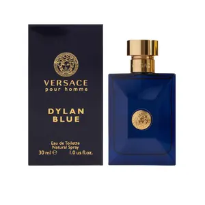 Versace Dylan Blue Pour Homme EDT for Men 1.0 oz 30ml 1.7oz 50ml & Full-size 3-PC Gift Set Earthy Woody Scent Fresh Aromatic Citrusy Fragrance Long Lasting