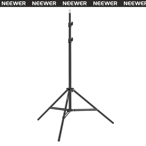 NEEWER Portable Metal Lock Photography Light Stand - 6.5ft/2m Adjustable Height, 8kg/17.5 lbs Capacity, 3ft Folded Pack, Lightweight for Travel, Compatible with FL10 Light, for Content Creator Photography Supplies & Camera Accessories