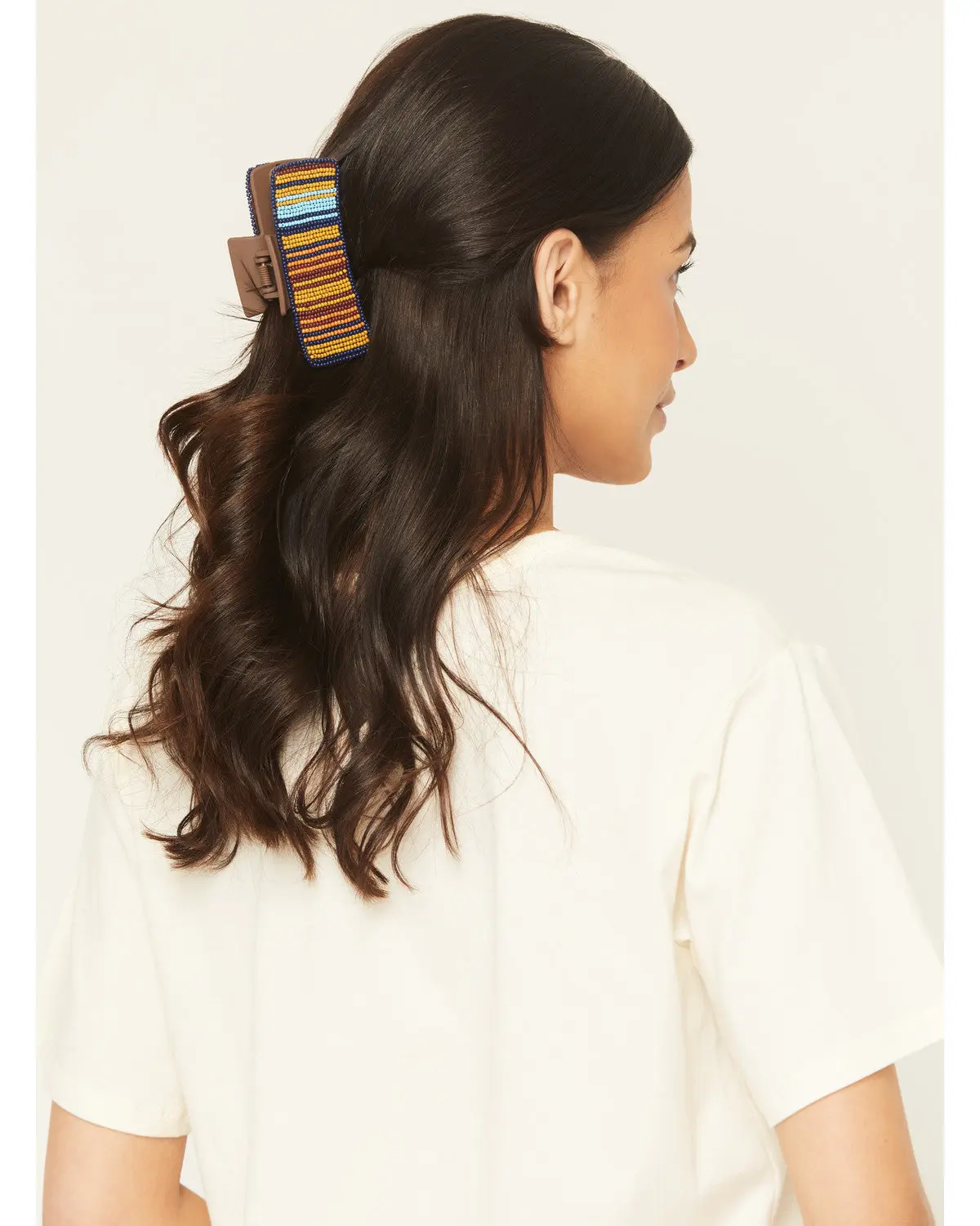Sumner Serape Seed Bead Hairclip