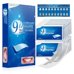9D Sensitive Teeth Whitening Strips, Professional Enamel-Safe Formula for Coffee Drinker & Smokers, Sensitivity-Free  Oral Whitening Kit