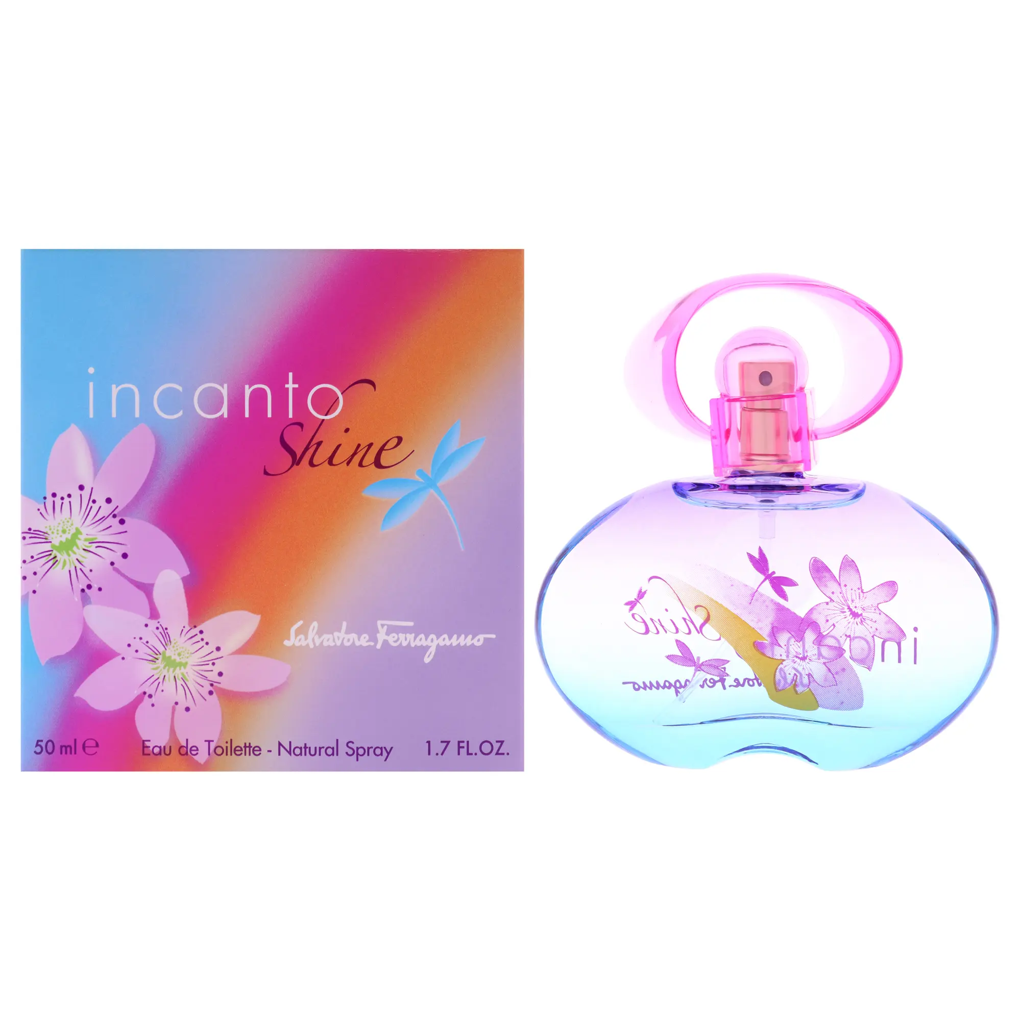 Women's Incanto Shine Eau de Toilette Spray by Salvatore Ferragamo, 1.7 oz (1 to 1.9 fl oz) Bottle, Convenient for Daily Use