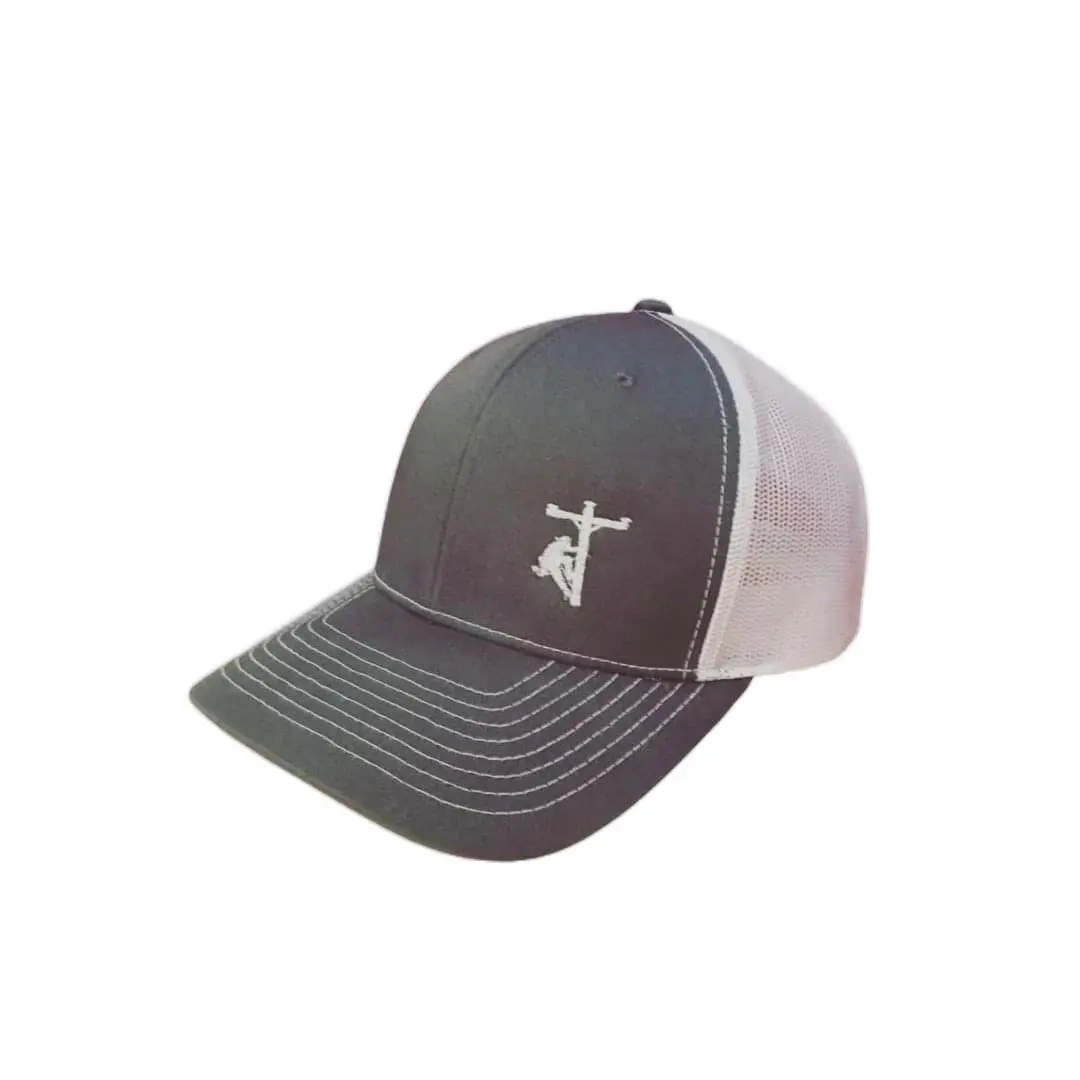 Climbing Lineman Richardson 112 Hat for Men - Charcoal /White