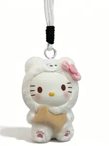 Hello Kitty Plushie, Cute Cartoon Style Handmade Doll, My Melody Figure, Girls' Hanging Ornament, Festival Gift, Soft and Adorable Design