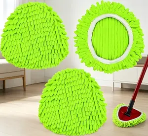 Mop Replace Head, Spin Mop Heads Replacements for Easywring 1 Tank Spin Mop, Chenille Duster for Spin Mop Include 3 Pack Microfiber Chenille Mop Pad for Spin Mop