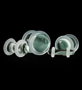 Clear Glass No Flare Plugs