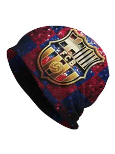 1 Piece Skullies Beanies Caps Barcelona (9) Thin Hat Autumn Spring Bonnet Hats Men Women's Street Ski Cap