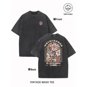 Double-Sided Washed T-Shirt , High-Quality Batik, Vintage, Pattern Printed, Machine Washable, Sufficient Thickness for Summer, Outdoor, Holiday Gift men  clothing