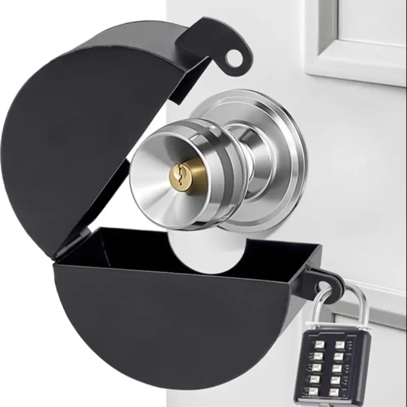 2 Pack Affordable Door Handle Locking Device with Hanging Lock, Durable Temporary Door Handle Cover for Dementia Patients/child Safety, Outdoor Faucet Lock Cover, Security Lock