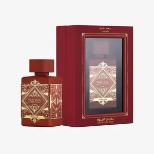 Lattafa Bade'e Al Oud Sublime Eau de Parfum 3.40 Ounce Woody Aromatic Fragrance for Unisex with Apple Litchi Rose Plum Jasmine Moss Vanilla Patchouli Floral Scent Perfume