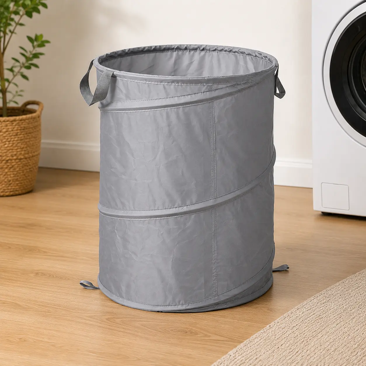 Simply Home Foldable Laundry Basket - 17.5 in Lightweight Portable Laundry Bin, Durable Collapsible Space-Saving Clothes Storage Hamper for Bathroom Use, Single Pack, Everyday Use