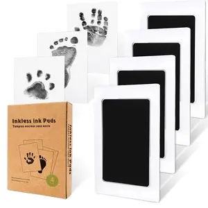 4pcs Universal Ink Pads for Pet Memories, Easy Clean Safe Quick Dry Ink, Perfect Gift for New Pet Parents, Creative Pet Keepsake, Newborn Gift