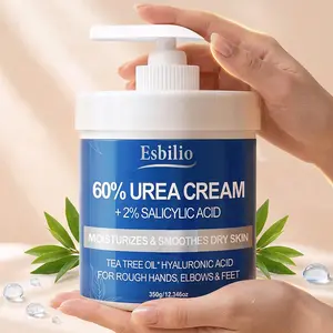 350g 60% Urea Cream with Salicylic Acid, Foot & Hand Care for Long-Lasting Moisturizing of Dry, Cracked Skin on Heels, Knees & Elbows, All-Over Body Cream for Hydration & Nourishment, Softens & Smooths Rough & Bumpy Skin, Non-Greasy & Fast Absorption