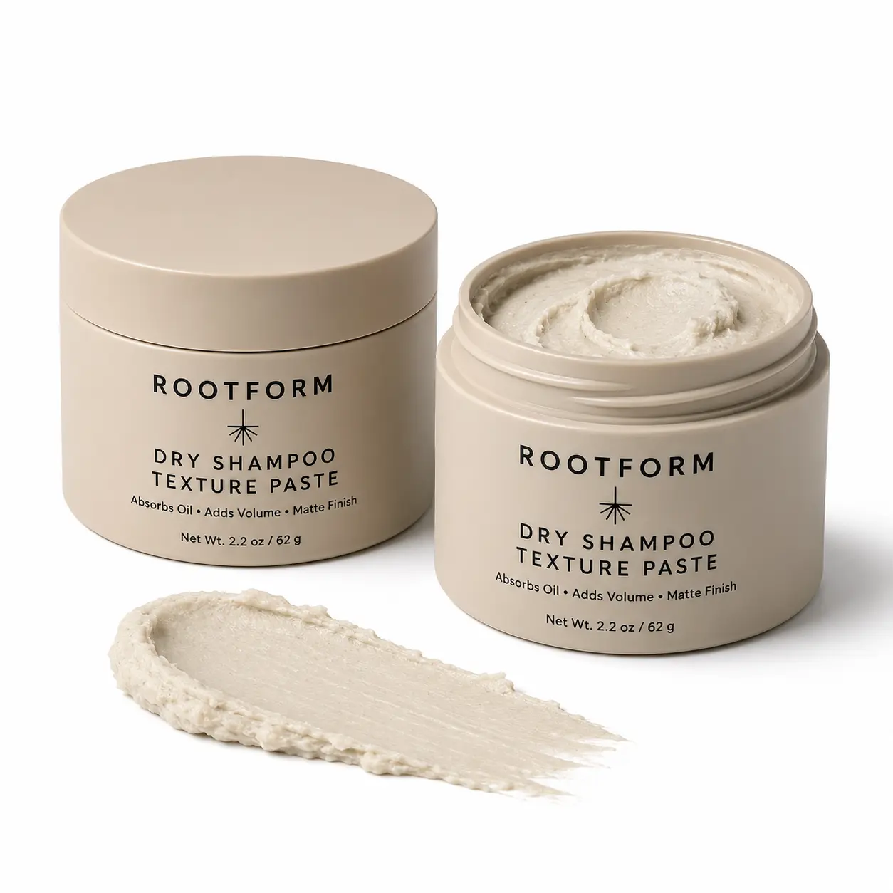 Dry Shampoo Paste for Oily Roots, Volumizing Hair Texture Paste, No White Cast Matte Styling Cream, Waterless Hair Refresh for Bangs, Fine Hair, Short Hair, Men & Women