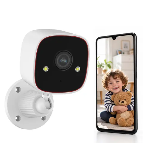 Jennov 1296P Full-HD Wi-Fi Digital Security Camera - Indoor/Outdoor, IP66 Waterproof, AI Human Motion Detection, 2-Way Audio, Floodlight, Night Vision, Siren+Flash Alert, App/Alexa Compatible, Wall Mount, Recording, Micro SD Slot, Smart Home Gadget,techvi