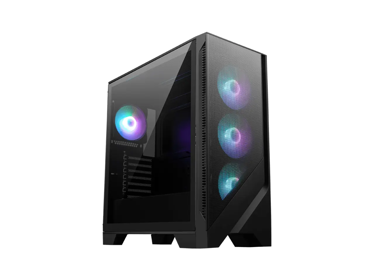 MSI MAG FORGE 321R AIRFLOW Black Computer Case, 2xUSB 3.2 Gen 1, 4x120mm ARGB Fan, ARGB Control Board, Tempered Glass Window