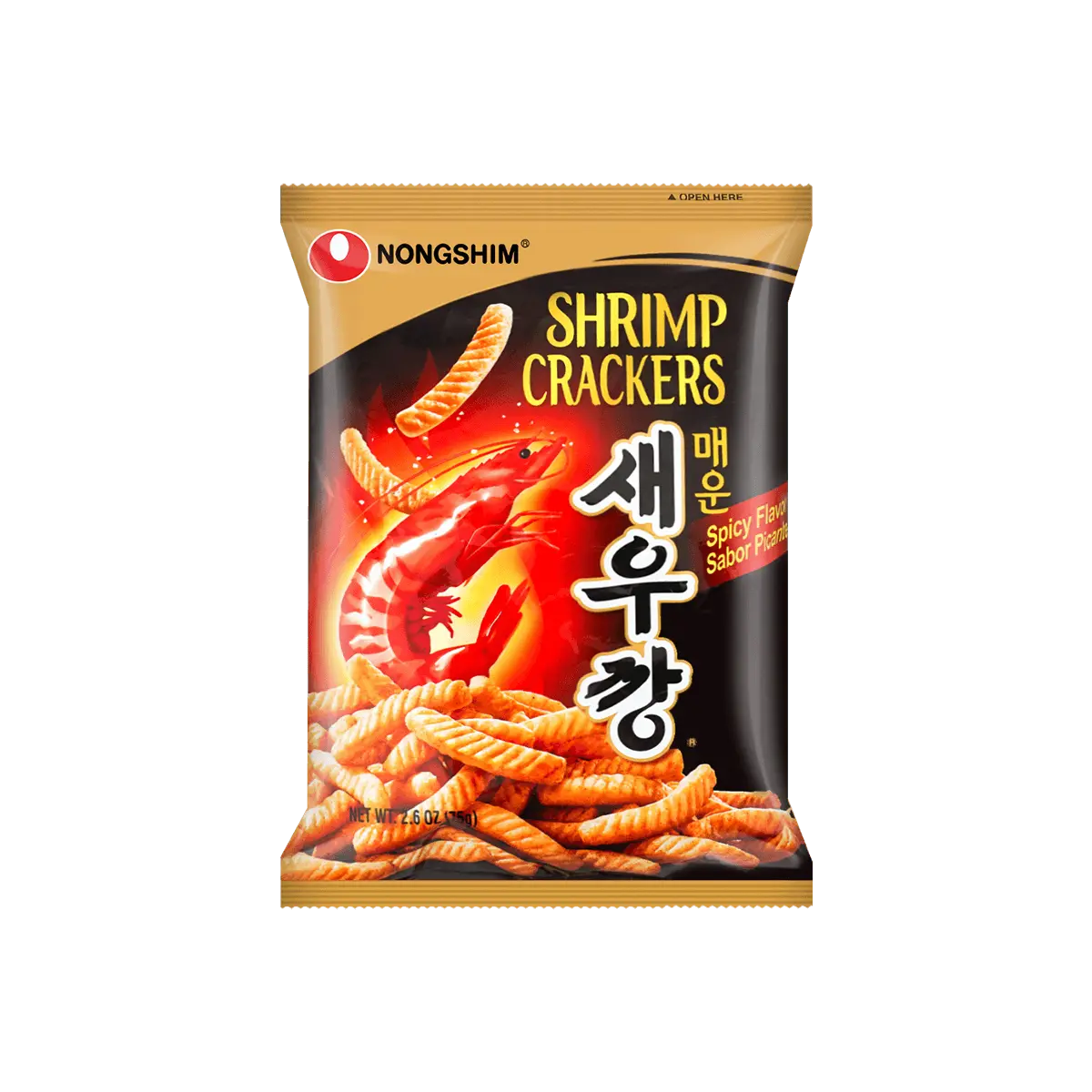 NONGSHIM Korean Crispy Shrimp Chips Spicy Flavor 75g Jennie Style Treasure Snack