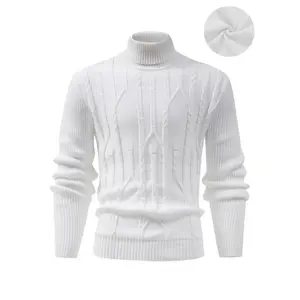 Men's Turtleneck Knitwear Base Shirt Men's Autumn Winter Trendy Slim Fit Warm Innerwear Clothes Menswear