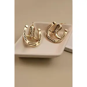 Cowboy Boot Horseshoe Earrings | 31ED2298