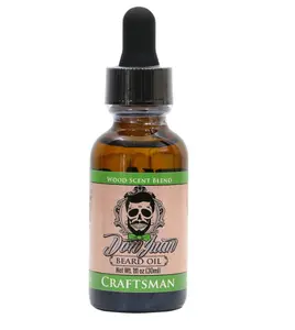 Don Juan Beard Oil - 100% Organic, Premium Oils: Sailor Bay Rum (Tangerine & Clove), Charmer (Sweet Orange & Cedarwood), Libertine (Jojoba, Argan, Coconut, Vitamin-E), Craftsman (Cedarwood, Pine, Cypress), 1 Fl Oz Each, Comfort Hair Care Moisturizing