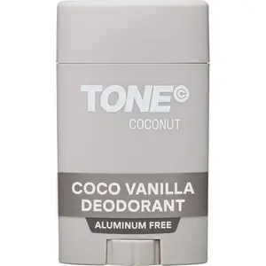 TONE Aluminum Free Deodorant for Men & Women, Coconut Vanilla, Paraben Free Formula with up to 48-Hour Odor Protection, Dermatologist-Tested, 2.65 oz