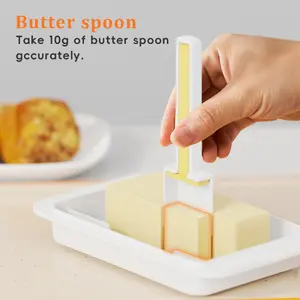 SongTai Butter Box with Lid and Slicer Cheese Butter Storage Container Cutter Keeper for Fridge Butter Dispenser Organizer Kitchen Gadget
