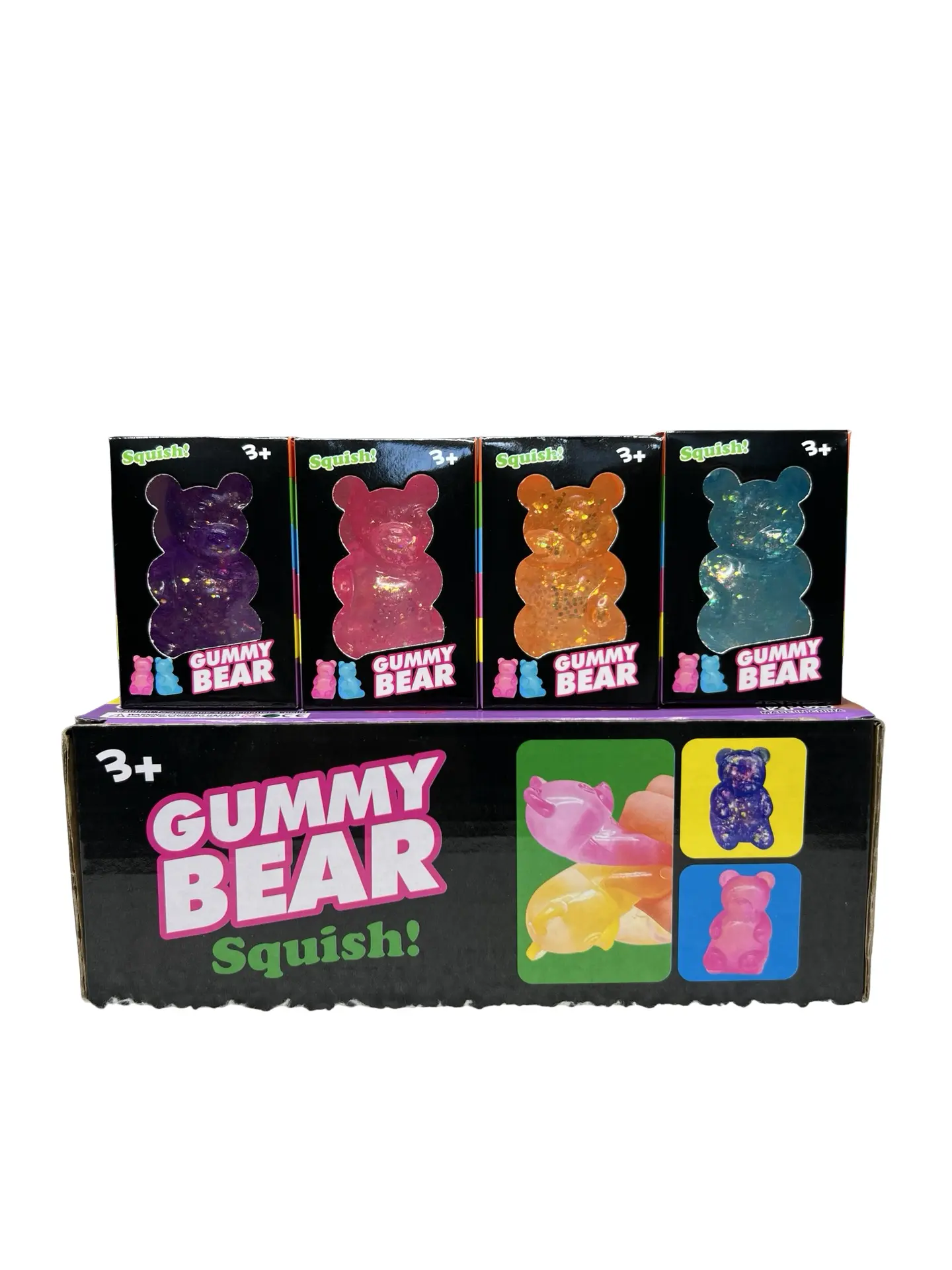 Swirl Bears Maltose Gummy Bear Squishy - Glitter & Vortex Edition (1 Swirl Bear Each)