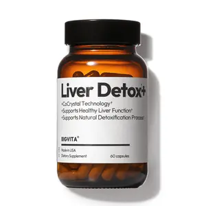 BIGVITA CoCrystal Liver Detox+ | 16x Absorption with Cocrysta Silybin, Glutathione, Turmeric, Selenium, Milk Thistle | Detox & Repair Formula for Energy, Daily Liver Health