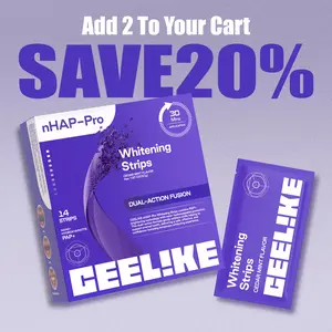 CEELIKE  Purple Teeth Whitening Strips  With Free Cheek Retractor - 7/21 Whitening Sessions -Nano-Hydroxyapatite Safe for Enamel - Non Sensitive Teeth Whitening - Peroxide-Free