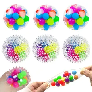 2/6/10 Piece Stress Relief Squeeze Toy Balls, Multicolor Soft Squishy Sensory Balls, Mental Stimulation Focus Tool, Random Styles and Colors, Stress Relief Gadgets